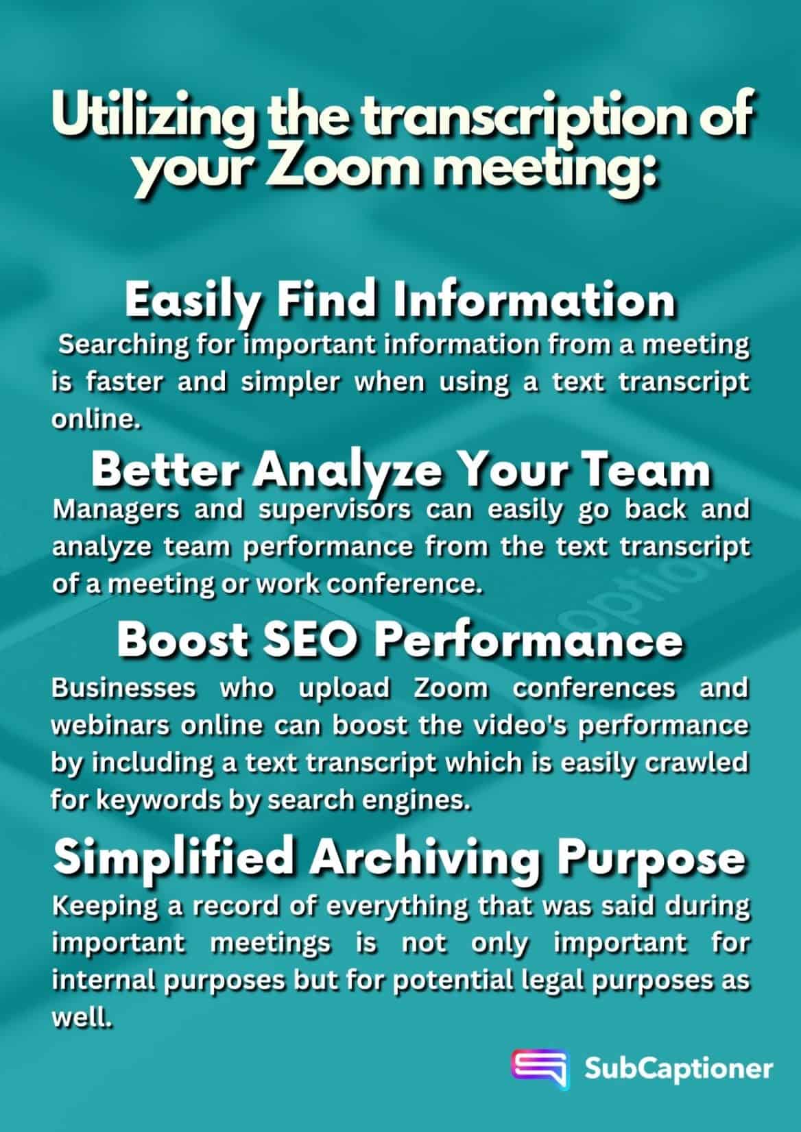 How to transcribe a zoom meeting recording subcaptioner